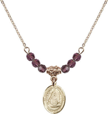 Saint Edburga of Winchester Birthstone Necklace | 1/2 inch