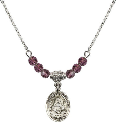 Saint Edburga of Winchester Birthstone Necklace | 1/2 inch