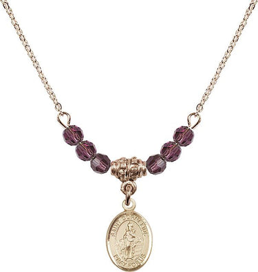 Saint Cornelius Birthstone Necklace | 1/2 inch | 4mm Beads