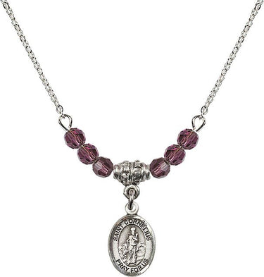 Saint Cornelius Birthstone Necklace | 1/2 inch | 4mm Beads