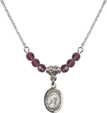 Saint Louis Marie de Montfort Birthstone Necklace | 1/2 inch