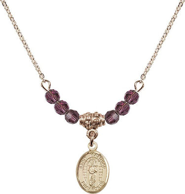 Saint Matthias the Apostle Birthstone Necklace | 1/2 inch