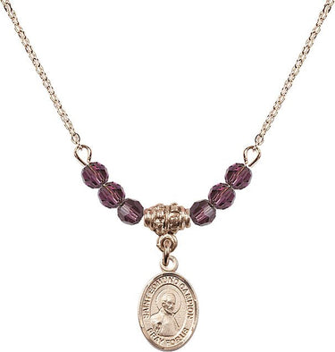 Saint Edmund Campion Birthstone Necklace | 1/2 inch | 4mm Beads