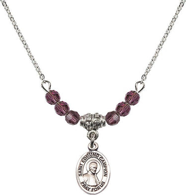 Saint Edmund Campion Birthstone Necklace | 1/2 inch | 4mm Beads