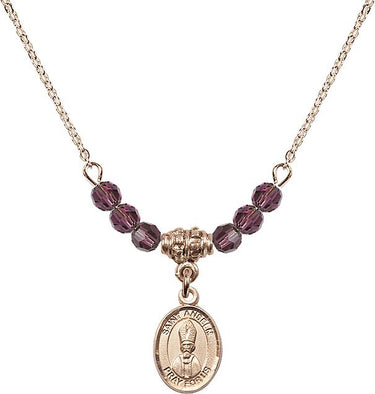 Saint Anselm of Canterbury Birthstone Necklace | 1/2 inch