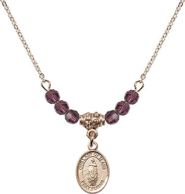 Our Lady of Tears Birthstone Necklace | 1/2 inch | 4mm Beads