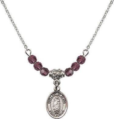 Our Lady of Tears Birthstone Necklace | 1/2 inch | 4mm Beads