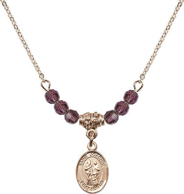 Saint Joachim Birthstone Necklace | 1/2 inch | 4mm Beads