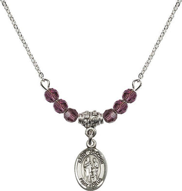 Saint Joachim Birthstone Necklace | 1/2 inch | 4mm Beads