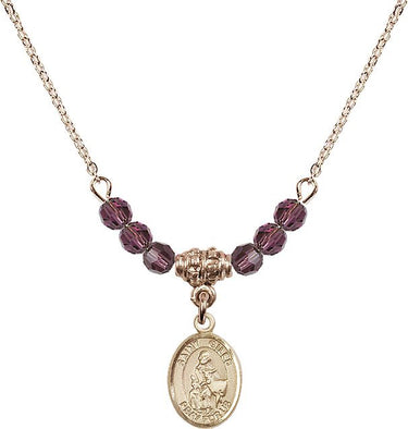 Collar de piedra natal de San Gil | 1,27 cm | Cuentas de 4 mm