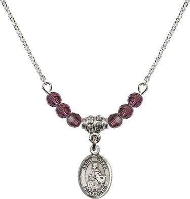 Collar de piedra natal de San Gil | 1,27 cm | Cuentas de 4 mm