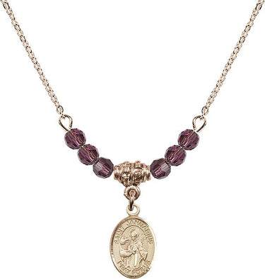 Collar de piedra natal de San Genaro | 1/2 pulgada | Cuentas de 4 mm