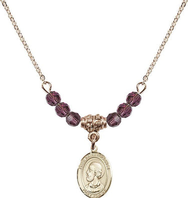 Pope Saint Eugene I Birthstone Necklace | 1/2 inch | 4mm Beads