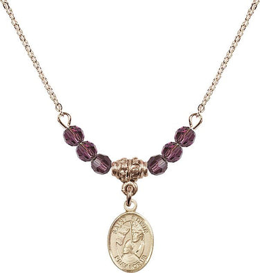 Collar de piedras de nacimiento de San Edmundo | 1,27 cm | Cuentas de 4 mm