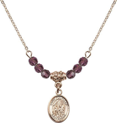 St. Polycarp of Smyrna Birthstone Necklace | 1/2 inch | 4mm Beads