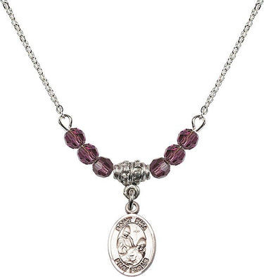 St. Fina Birthstone Necklace | 1/2 inch | 4mm Beads