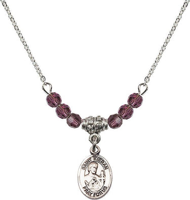 St. Kieran Birthstone Necklace | 1/2 inch | 4mm Beads