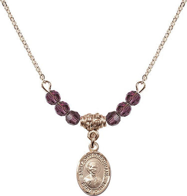 St. John Berchmans Birthstone Necklace | 1/2 inch | 4mm Beads