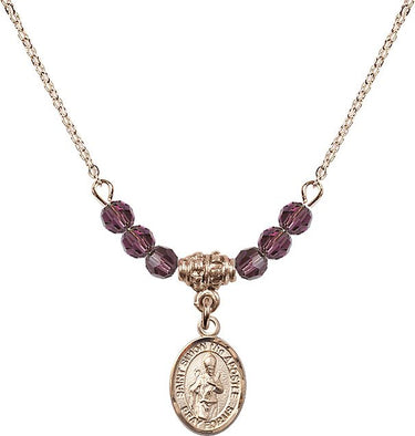St. Simon the Apostle Birthstone Necklace | 1/2 inch | 4mm Beads