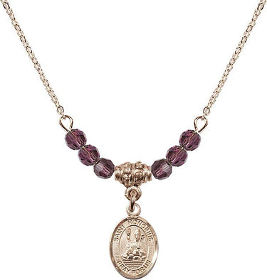 St. Honorius of Amiens Birthstone Necklace | 1/2 inch | 4mm Beads