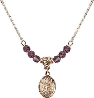 Saint Marina Birthstone Necklace | 1/2 inch | 4mm Beads
