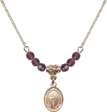 Saint Aidan of Lindesfarne Birthstone Necklace | 1/2 inch