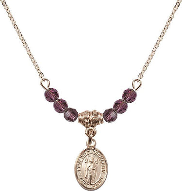 Saint Ivo of Kermartin Birthstone Necklace | 1/2 inch | 4mm Beads