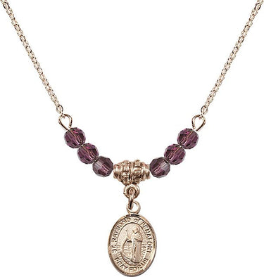 Saint Raymond of Penafort Birthstone Necklace | 1/2 inch