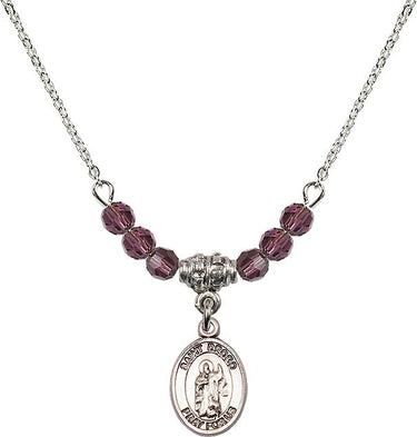 Saint Drogo Birthstone Necklace | 1/2 inch | 4mm Beads