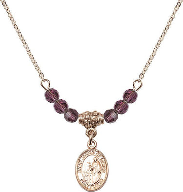 Saint Jacob of Nisibis Birthstone Necklace | 1/2 inch | 4mm Beads