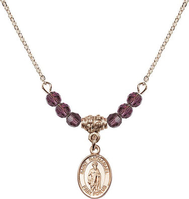 Saint Nathanael Birthstone Necklace | 1/2 inch | 4mm Beads