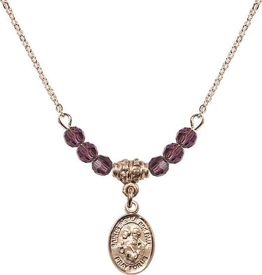 Saints Peter & Paul Birthstone Necklace | 1/2 inch | 4mm Beads