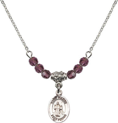 Saint Maron Birthstone Necklace | 1/2 inch | 4mm Beads