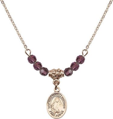 St. Maria Bertilla Boscardin Birthstone Necklace | 1/2 inch | 4mm Beads