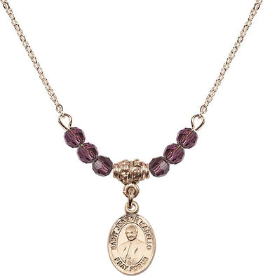 Saint Joseph Marello Birthstone Necklace | 1/2 inch | 4mm Beads