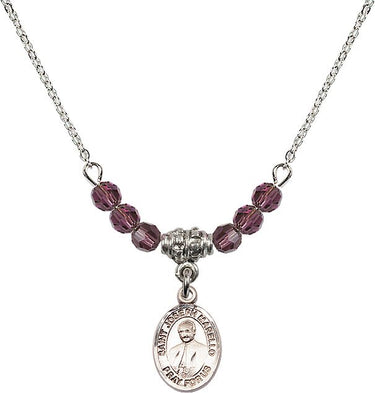 Saint Joseph Marello Birthstone Necklace | 1/2 inch | 4mm Beads