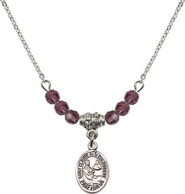 St. Claude de la Colombiere Birthstone Necklace | 1/2 inch | 4mm Beads