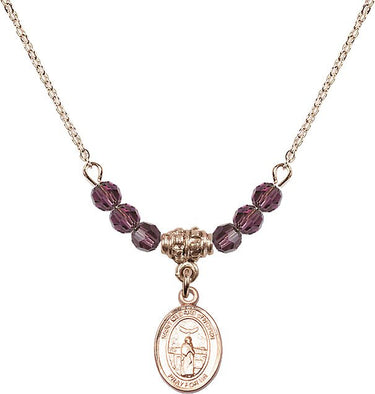Saint Medard of Noyon Birthstone Necklace | 1/2 inch | 4mm Beads