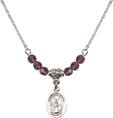 Saint Medard of Noyon Birthstone Necklace | 1/2 inch | 4mm Beads