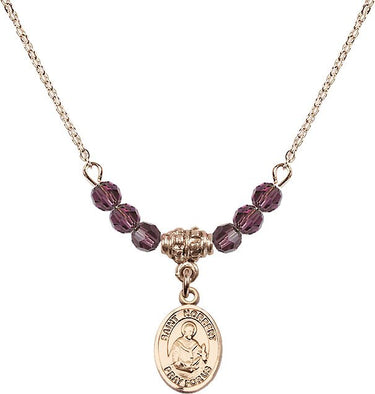Saint Norbert of Xanten Birthstone Necklace | 1/2 inch | 4mm Beads