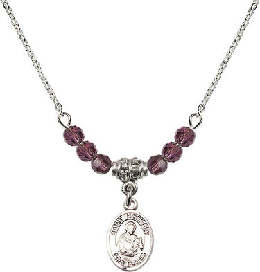 Saint Norbert of Xanten Birthstone Necklace | 1/2 inch | 4mm Beads