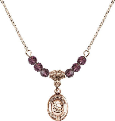 St. Pope John XXIII Birthstone Necklace | 1/2 inch | 4mm Beads