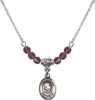 St. Pope John XXIII Birthstone Necklace | 1/2 inch | 4mm Beads