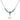 Cross Birthstone Necklace | 3/4 inch | 4mm Beads  Aqua Sterling Silver