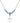 Cross Birthstone Necklace | 3/4 inch | 4mm Beads  Aqua Sterling Silver