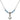 Holy Spirit Birthstone Necklace | 1/2 inch | 4mm Beads  Aqua Sterling Silver