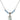 Miraculous Medal Birthstone Necklace | 1/2 inch | 4mm Beads  Aqua Sterling Silver