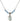 Miraculous Medal Birthstone Necklace | 1/2 inch | 4mm Beads  Aqua Sterling Silver