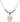 Saint Michael the Archangel Birthstone Necklace | 5/8 inch | 4mm Beads  Aqua 14kt Gold Filled