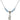 Praying Girl Birthstone Necklace | 5/8 inch | 4mm Beads  Aqua Sterling Silver
